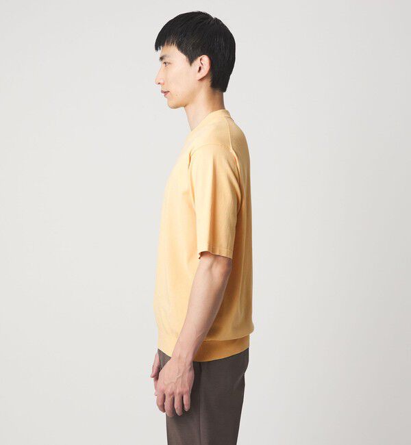 UNITED ARROWS green label relaxing「A+ プレーン 18G ビズ クルーネック 半袖ニット -ウォッシャブル-」|ニット・セーター|