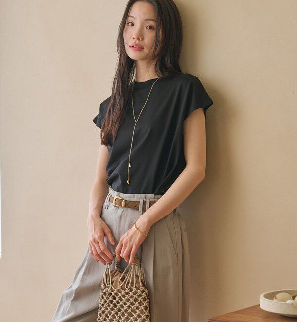 BEAUTY&YOUTH UNITED ARROWS「クルーネック フレンチスリーブ カットソー」|Tシャツ・カットソー|