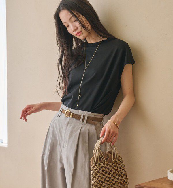 BEAUTY&YOUTH UNITED ARROWS「クルーネック フレンチスリーブ カットソー」|Tシャツ・カットソー|