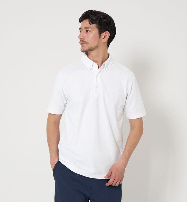 BEAUTY&YOUTH UNITED ARROWS「【WEB限定 WARDROBE SMART】ステイ クリーン ピケ BD ポロシャツ【抗菌防臭】」|ポロシャツ|