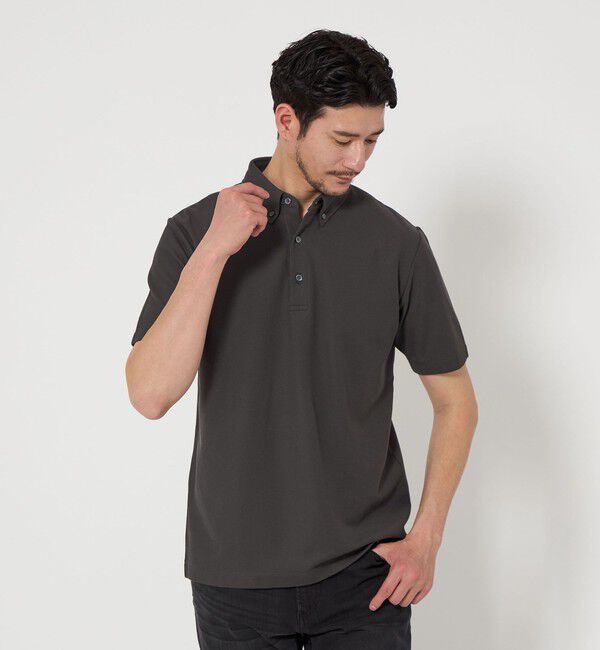 BEAUTY&YOUTH UNITED ARROWS「【WEB限定 WARDROBE SMART】ステイ クリーン ピケ BD ポロシャツ【抗菌防臭】」|ポロシャツ|