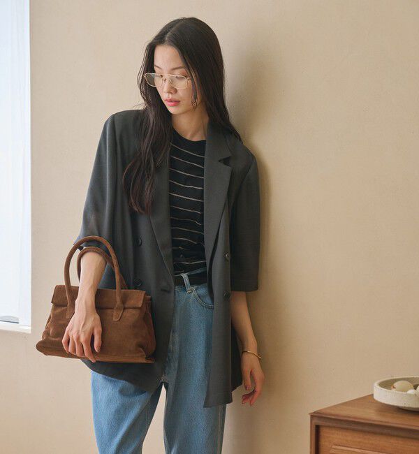 BEAUTY&YOUTH UNITED ARROWS「ポリエステル メッシュ ハーフスリーブ ジャケット ウォッシャブル」|テーラードジャケット|