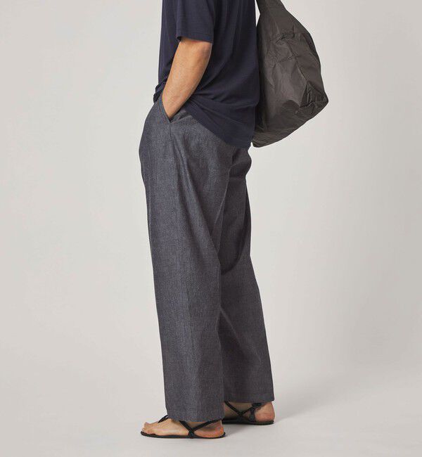 STEVEN ALAN「＜Steven Alan＞ デニムシャンブレー イン ツープリーツ ドレス トラウザーズ」|スラックス|