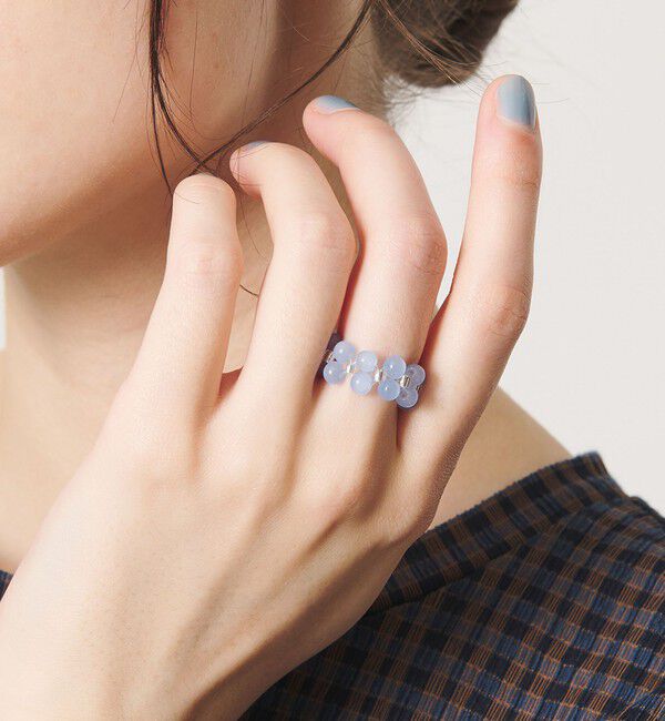 BEAUTY&YOUTH UNITED ARROWS「カラー ガラスビーズ リング」|リング|LT.BLUE