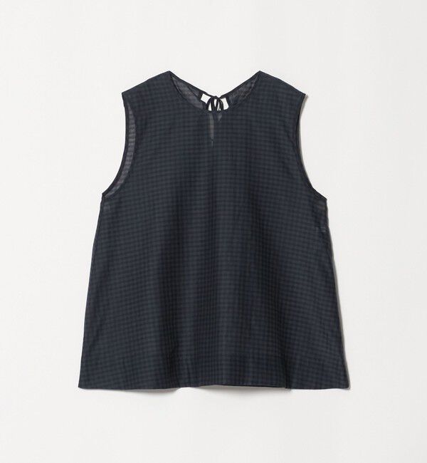 BEAUTY&YOUTH UNITED ARROWS「コットンシルク シアーチェック ノースリーブ ブラウス」|シャツ・ブラウス|