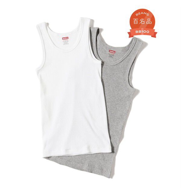 BEAMSBOY「【別注】Healthknit / リブ タンク セット」|Tシャツ・カットソー|WHITE/GREY