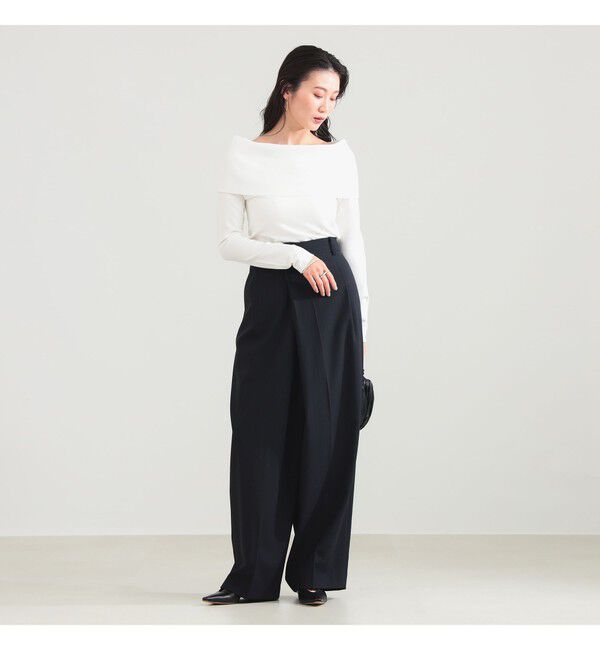 Demi-Luxe BEAMS 「オフショルダー プルオーバーニット」|ニット・セーター|