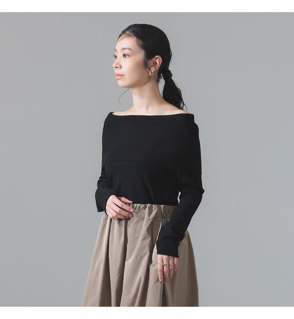 Demi-Luxe BEAMS 「オフショルダー プルオーバーニット」|ニット・セーター|