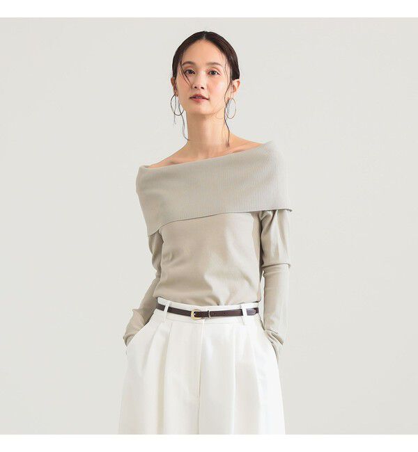 Demi-Luxe BEAMS 「オフショルダー プルオーバーニット」|ニット・セーター|