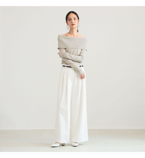 Demi-Luxe BEAMS 「オフショルダー プルオーバーニット」|ニット・セーター|
