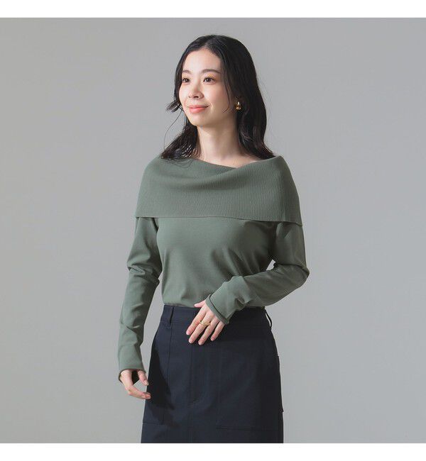 Demi-Luxe BEAMS 「オフショルダー プルオーバーニット」|ニット・セーター|