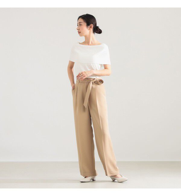 Demi-Luxe BEAMS 「オフショルダー ノースリーブ プルオーバーニット」|ニット・セーター|