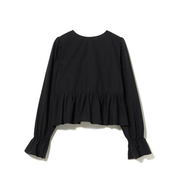 Ray BEAMS 「ギャザー ペプラム Vネック ブラウス　　26SS 日除け 裾フレア 冷房対策  春夏」|シャツ・ブラウス|