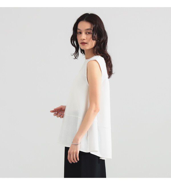 Demi-Luxe BEAMS 「ラッセルメッシュ ノースリーブ プルオーバー」|Tシャツ・カットソー|