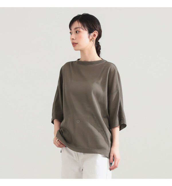 Demi-Luxe BEAMS 「コットン チュール オーバー Tシャツ」|Tシャツ・カットソー|