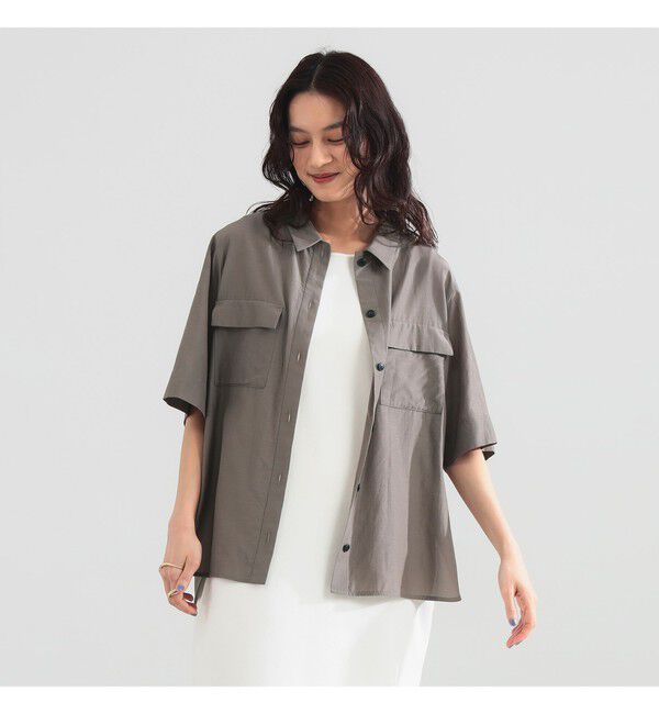 Demi-Luxe BEAMS 「コットン アセテート オーバーシャツ」|シャツ・ブラウス|MOCHA
