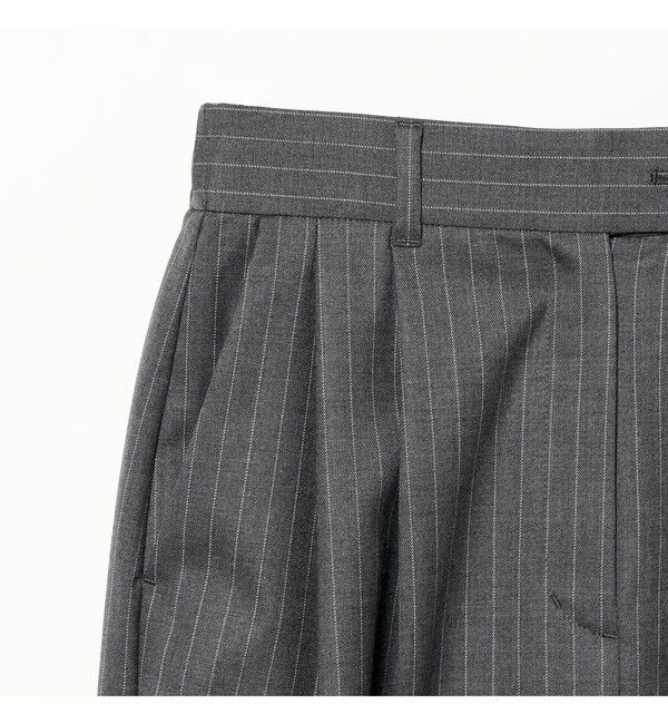 Demi-Luxe BEAMS 「エディター東原妙子 &times; Demi-Luxe BEAMS / ウォッシャブルウール バレルパンツ」|チノ|