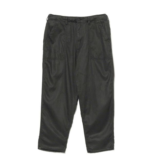 BEAMS「カットオフ ベイカーパンツ 【リラックスフィット】」|チノ|BLACK