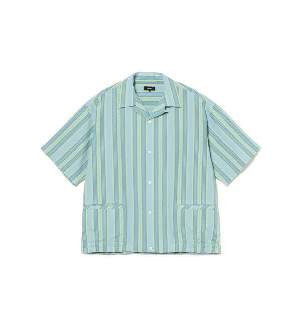 BEAMS「マルチ ストライプ オープンカラーシャツ【ワイドフィット】」|シャツ・ブラウス|