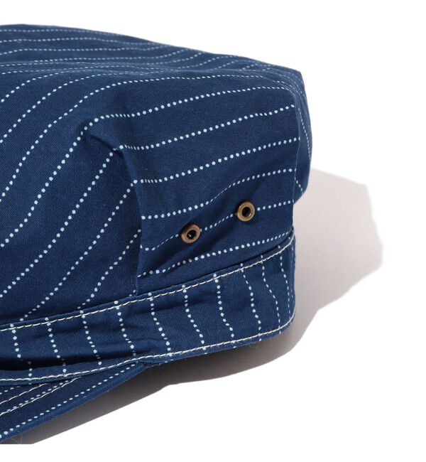 BEAMS PLUS「Work cap Indigo 3P Oxford Discharge Print Degreasing Wash」|その他|