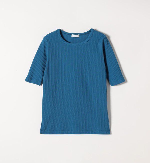SHIPS any「《一部追加予約》【WEB限定】SHIPS any:〈洗濯機可能〉テレコ リブ ハーフスリーブ TEE」|Tシャツ・カットソー|