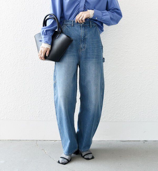 SHIPS any「《一部追加予約》SHIPS any:〈洗濯機可能〉コクーンペインター デニムパンツ［SHIPS any DENIM］」|デニム|ブルー