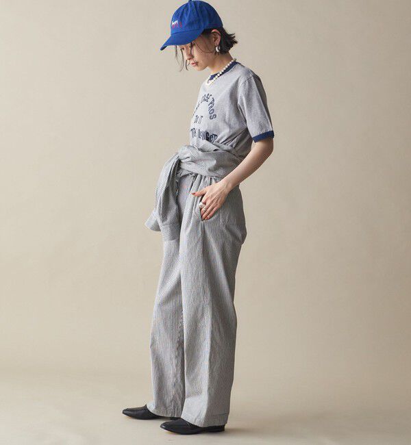 SHIPS for women「SHIPS NINE CASE:〈洗濯機可能〉プリント リンガー TEE」|Tシャツ・カットソー|