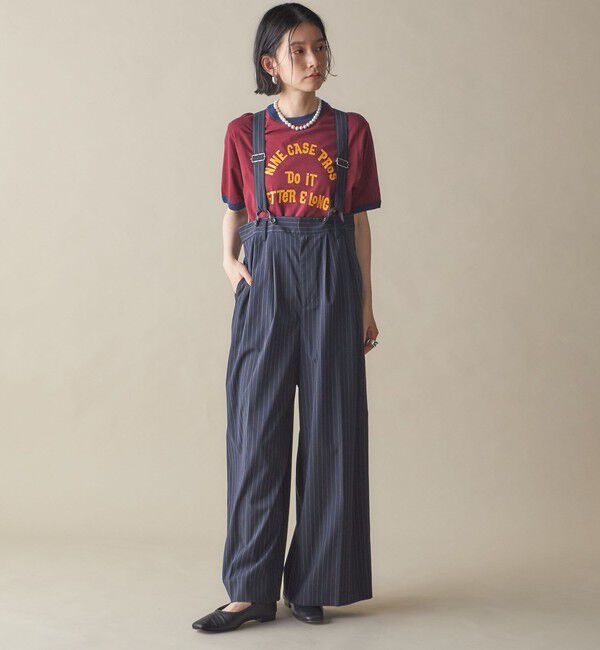 SHIPS for women「SHIPS NINE CASE:〈洗濯機可能〉プリント リンガー TEE」|Tシャツ・カットソー|