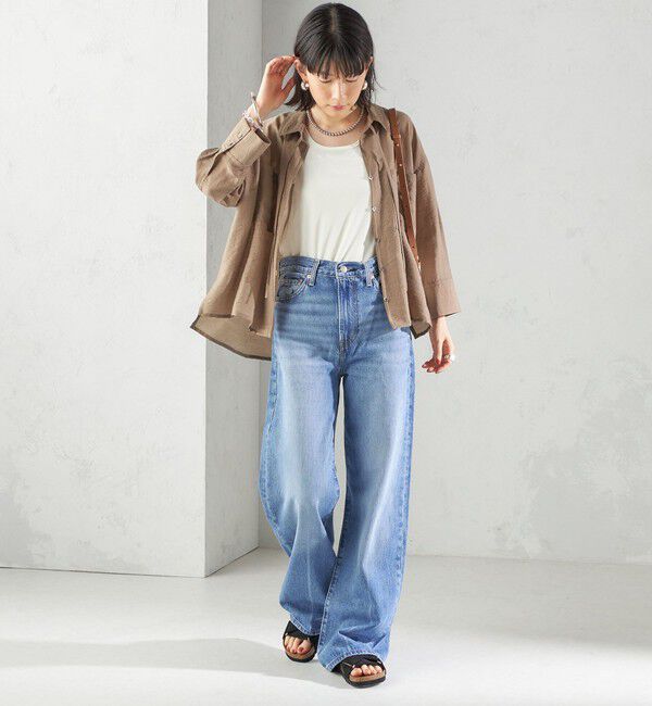 SHIPS for women「Levi&rsquo;s:RIBCAGE WIDE LEG」|デニム|
