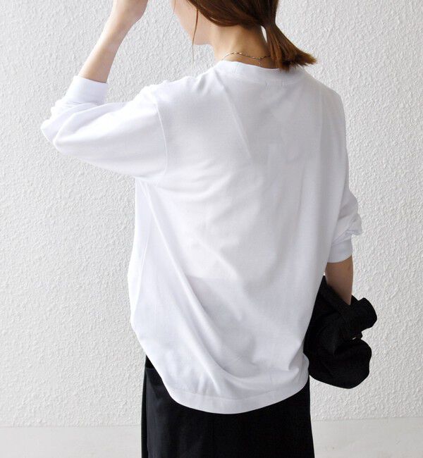 SHIPS any「《追加予約》【SHIPS any別注】LACOSTE:〈洗濯機可能〉ピケ クルーネック ロンT 26AW」|Tシャツ・カットソー|