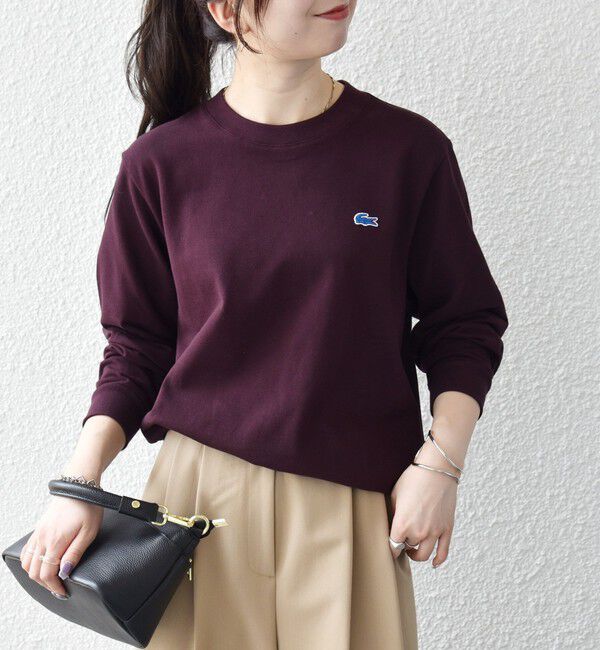 SHIPS any「《追加予約》【SHIPS any別注】LACOSTE:〈洗濯機可能〉ピケ クルーネック ロンT 26AW」|Tシャツ・カットソー|