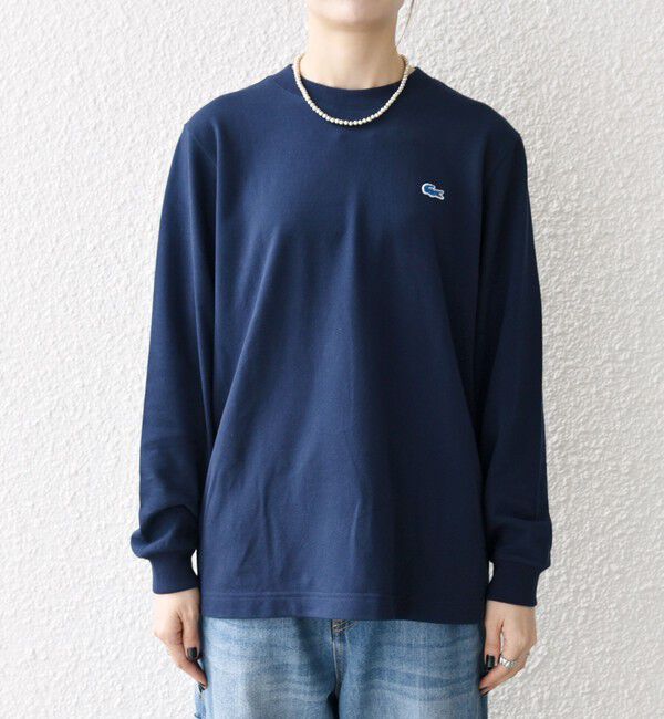 SHIPS any「《追加予約》【SHIPS any別注】LACOSTE:〈洗濯機可能〉ピケ クルーネック ロンT 26AW」|Tシャツ・カットソー|