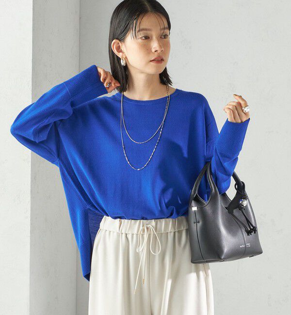 SHIPS for women「〈手洗い可能〉14G ウォッシャブル クルーネック ニット プルオーバー」|ニット・セーター|