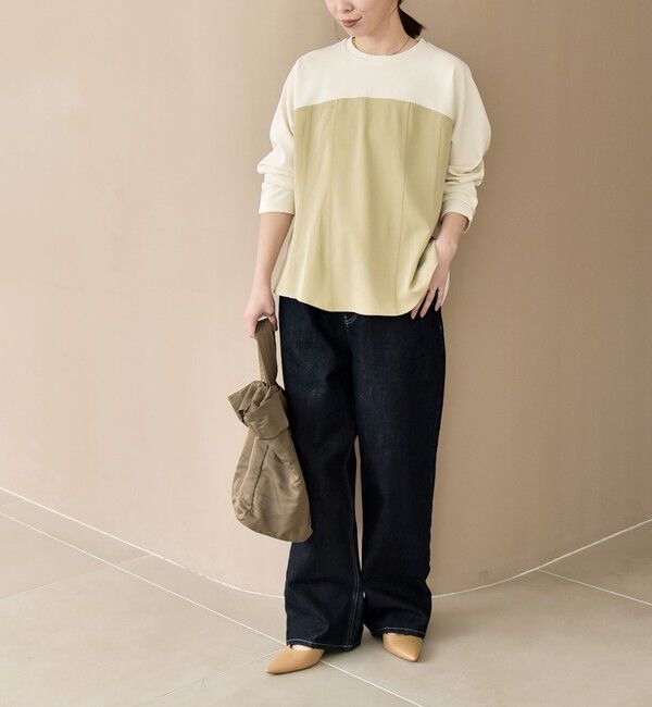quaranciel「quaranciel:〈洗濯機可能〉カットジョーゼット ドッキング コルセット プルオーバー」|Tシャツ・カットソー|