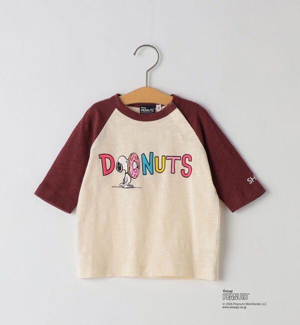 SHIPS KIDS「SHIPS KIDS:80～90cm /PEANUTS スヌーピー フットボール プリント Tシャツ」|Tシャツ・カットソー|エンジ