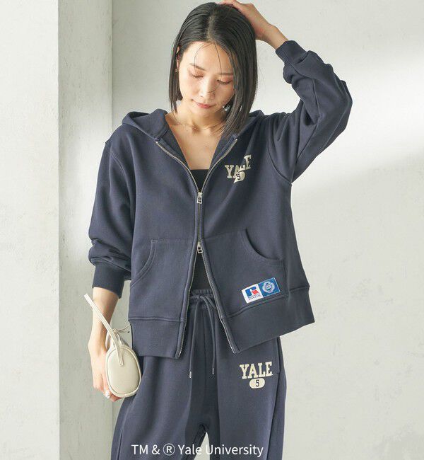 SHIPS for women「RUSSELL ATHLETIC:〈洗濯機可能〉YALE HOODIE」|パーカー|ネイビー