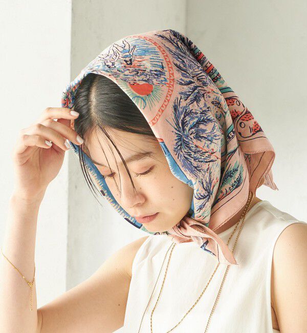 SHIPS for women「BINDU: スカーフ 64&times;64」|バンダナ・スカーフ|ピンク