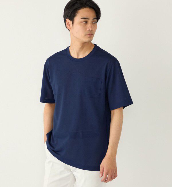 SHIPS Colors 「SHIPS Colors:〈速乾・接触冷感・UVカット〉Breeze Cool(R) Tシャツ◇」|Tシャツ・カットソー|ネイビー