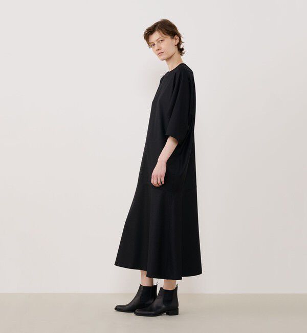 GALERIE VIE「ライトフラノストレッチ オーバルワンピース」|ワンピース|