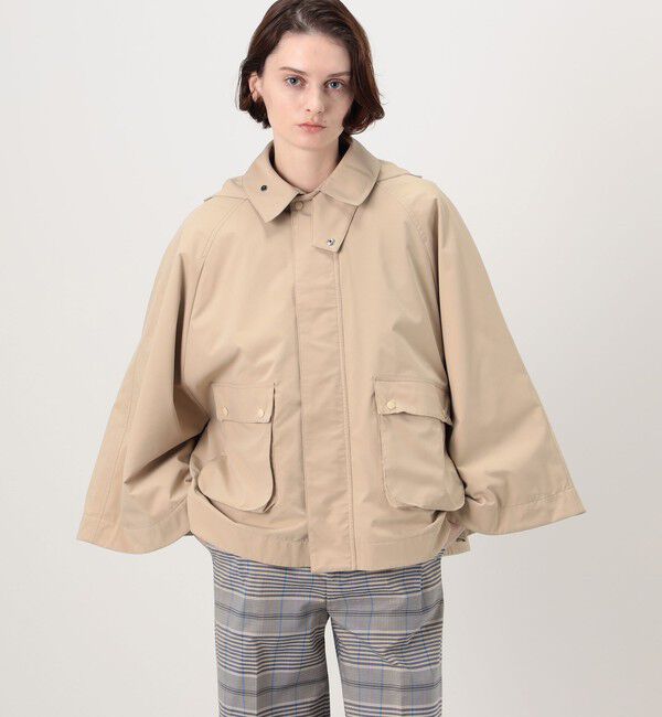 MACPHEE「ポリエステル フーデッドポンチョ」|ポンチョ・ケープ|