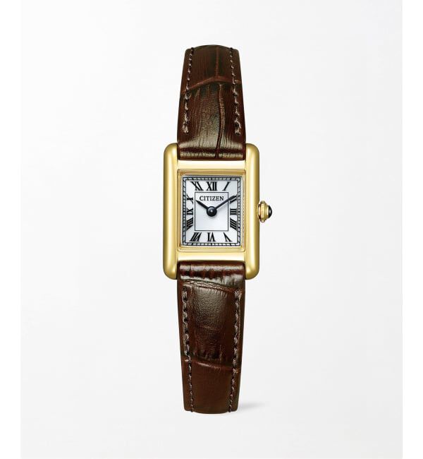 HIROB「CITIZEN Kii Classic Square EG2797-13A Yellow gold」|腕時計|ゴールド