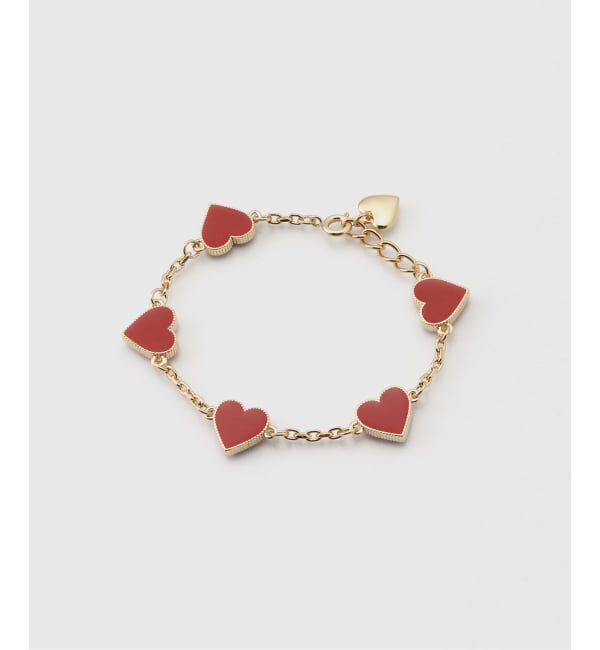 JOINT WORKS「BASICKS / ベイシックス Chain Heart Bracelet」|ブレスレット・バングル|レッド