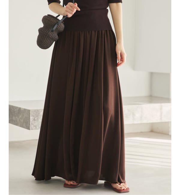 Plage「dull satin gather スカート」|スカート|