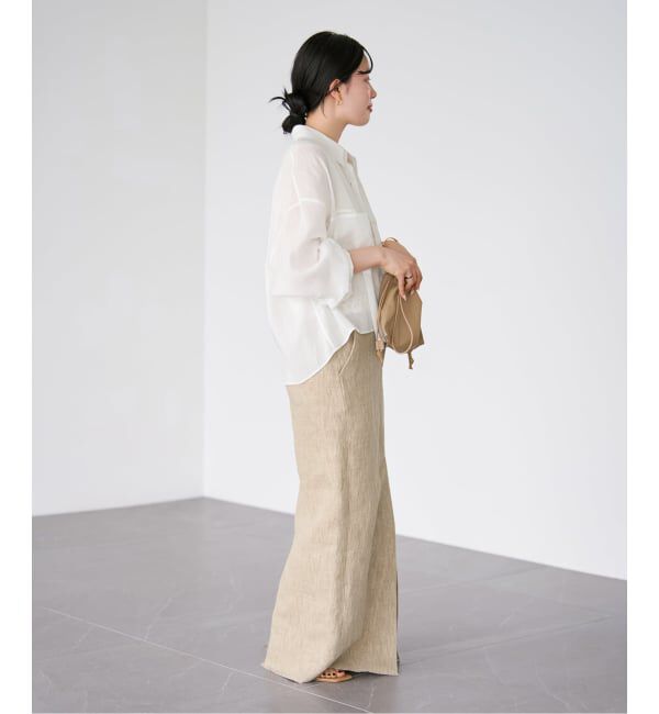 Plage「《追加》RAMIE LYOCELL CROPPED シャツ 2」|シャツ・ブラウス|