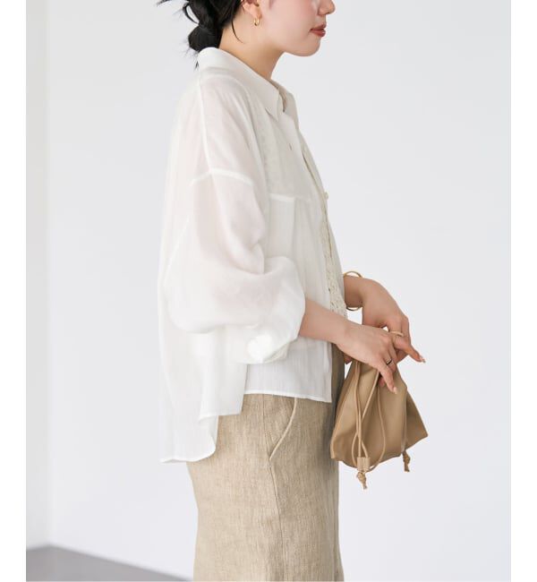 Plage「《追加》RAMIE LYOCELL CROPPED シャツ 2」|シャツ・ブラウス|