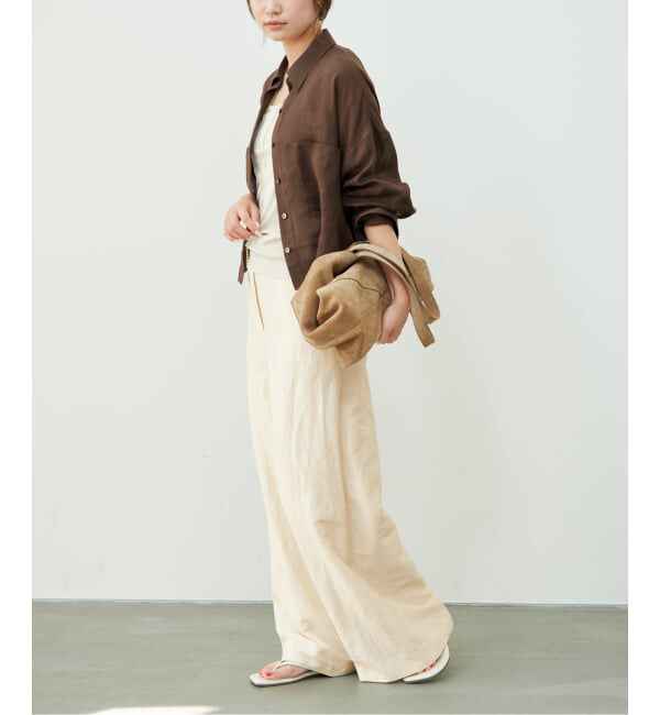 Plage「《追加》RAMIE LYOCELL CROPPED シャツ 2」|シャツ・ブラウス|