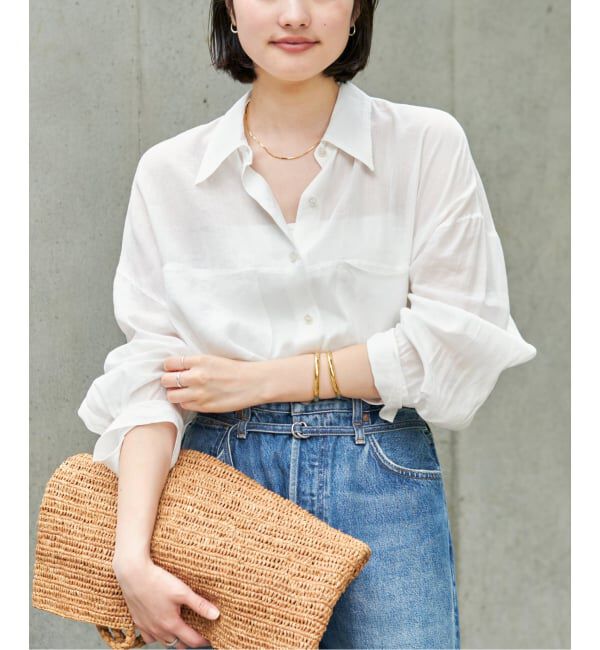 Plage「《追加》RAMIE LYOCELL CROPPED シャツ 3」|シャツ・ブラウス|