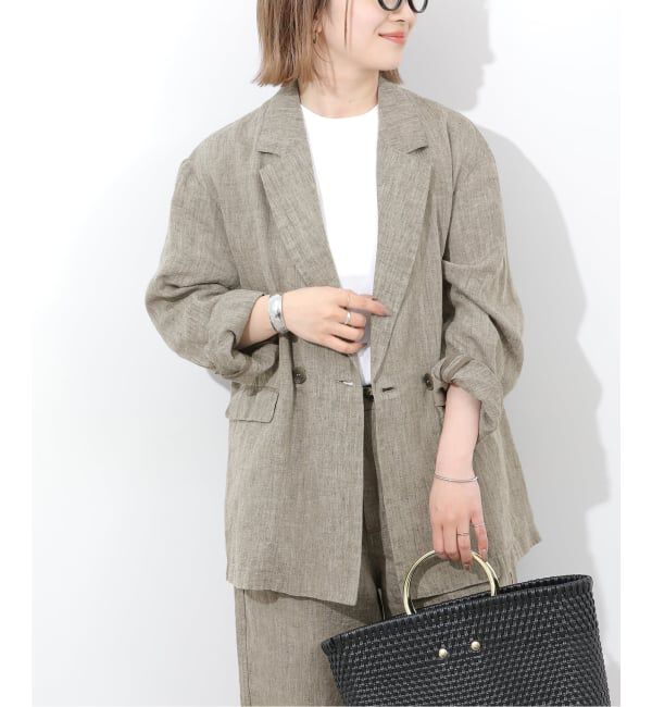 JOURNAL STANDARD relume「ベルギーリネンテーラードダブルジャケット」|テーラードジャケット|