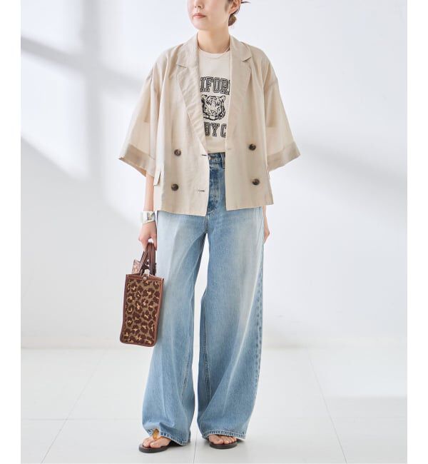 journal standard L'essage「シルクMIXシアー&ストライプジャケット」|テーラードジャケット|