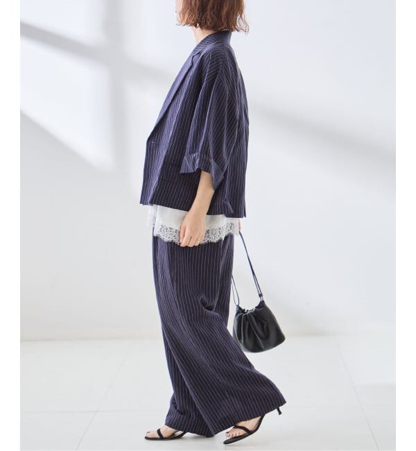 journal standard L'essage「シルクMIXシアー&ストライプジャケット」|テーラードジャケット|